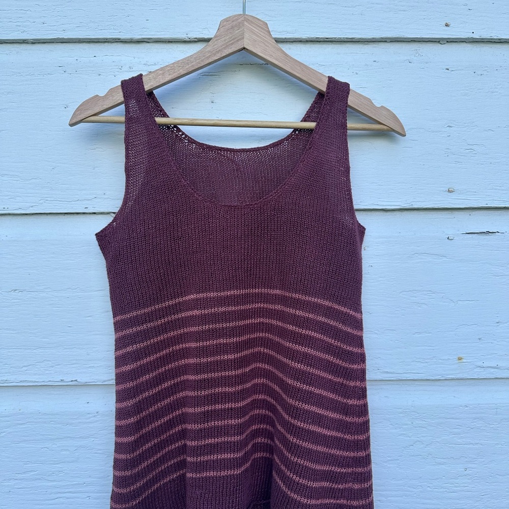 Hand knit linen Tank Top